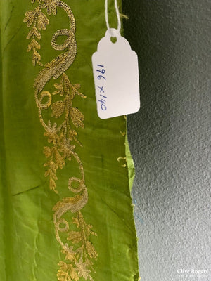 Turkish Ottoman Embroidery On Shot Silk ( 196 X 140Cm)