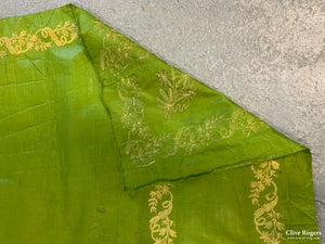 Turkish Ottoman Embroidery On Shot Silk ( 196 X 140Cm)