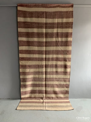 Turkish Pale Striped Flatweave Mid Cent Flatweave