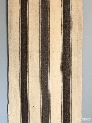 Turkish Plain Stripe Flatweave Wool Runner Mid Cent Runner