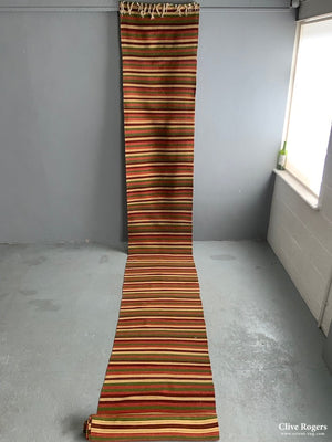 Turkish Plainweave Extremely Long Runner *new (990 X 70Cm) Runner