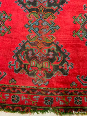 Turkish Red Turkey Ushak Kelleigh Carpet (396 X 191Cm)