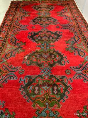 Turkish Red Turkey Ushak Kelleigh Carpet (396 X 191Cm)