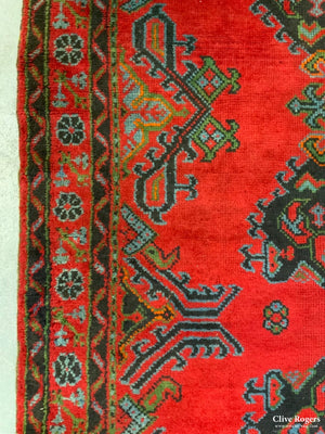 Turkish Red Turkey Ushak Kelleigh Carpet (396 X 191Cm)