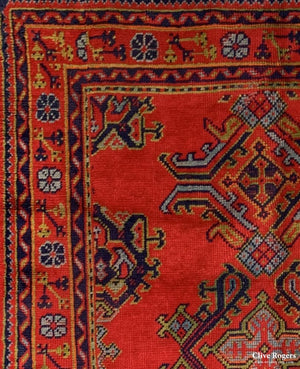 Turkish Red Ushak Large Rug 1920S Rug
