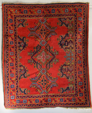 Turkish Red Ushak Large Rug 1920S Rug