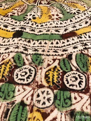 Turkish Print On Heavy Cotton First Half 20Th Cent Block