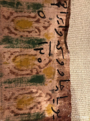 Turkish Print On Heavy Cotton First Half 20Th Cent Block