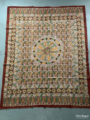 Turkish Wood-Block Print On Heavy Cotton Cover Circa 1900 Block