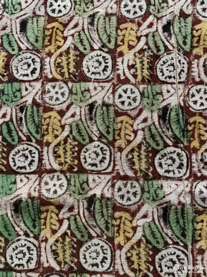 Turkish Wood-Block Print On Heavy Cotton Cover Circa 1900 Block