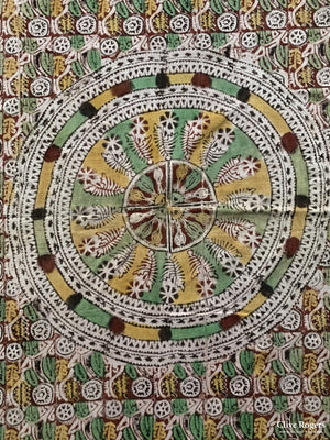 Turkish Wood-Block Print On Heavy Cotton Cover Circa 1900 Block