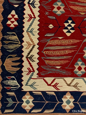 Turkish Thracian Style Kilim Modern Kilim