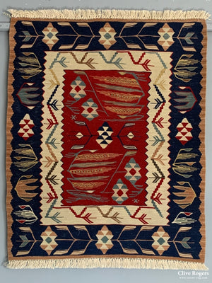 Turkish Thracian Style Kilim Modern Kilim