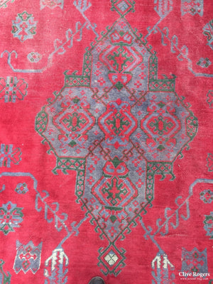 Turkish Turkey Ushak Carpet With Medallion Circa 1925 Carpet