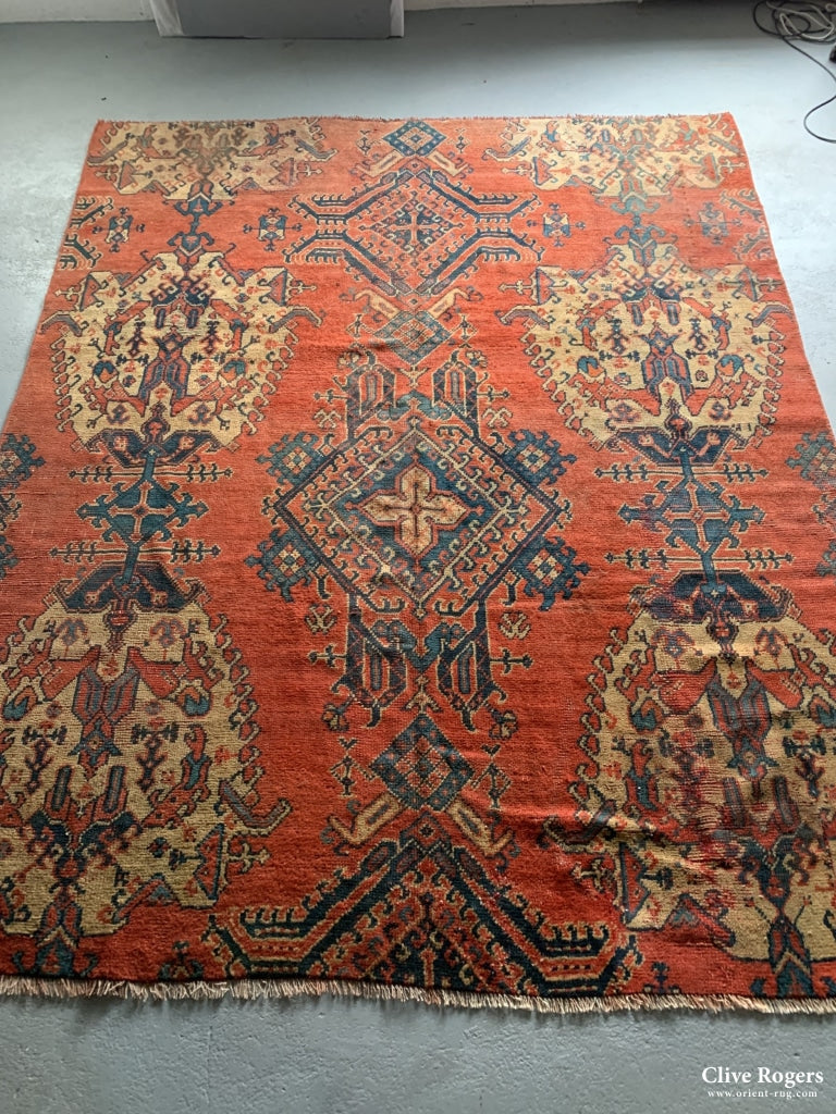 Turkish Ushak Carpet Fragment Made Up From An Edwardian Monumental (318 X 262Cm) Carpet