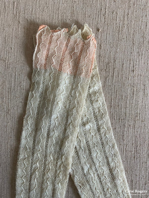 Turkish Vintage Ladys Finely Knotted Mohair Hose (Unused)