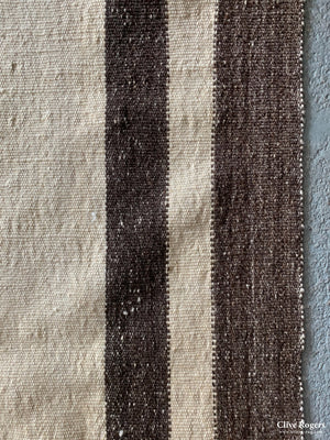 Turkish Warfare Plainweave Heavy Wool Coverlet Made In 2 Vertical Parts Mid Cent Plainweave