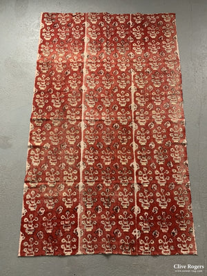 Turkish Wood-Block Print Heavy Cotton Cover First Half 20Th Cent Block