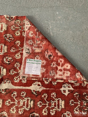 Turkish Wood-Block Print Heavy Cotton Cover First Half 20Th Cent Block