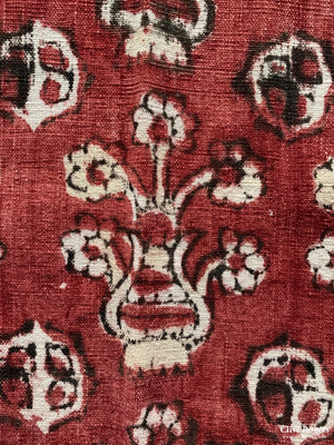 Turkish Wood-Block Print Heavy Cotton Cover First Half 20Th Cent Block