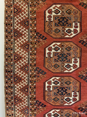 Turkmen Antique Kizil Ayak Carpet (385 X 230Cm) Carpet