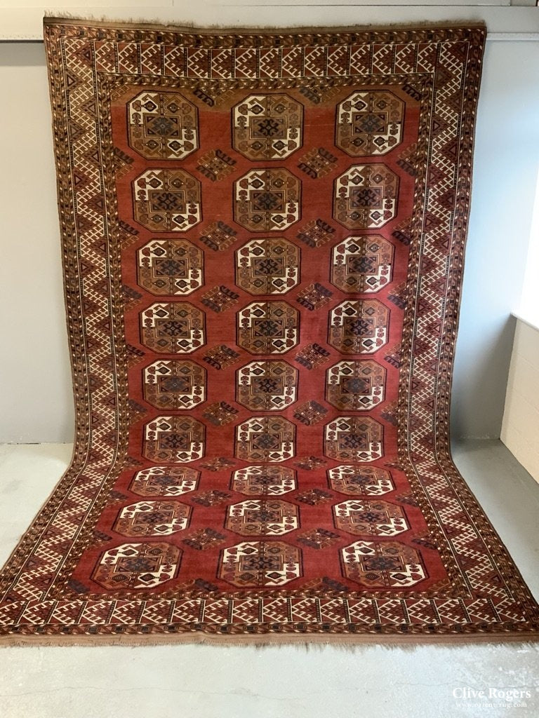 Turkmen Antique Kizil Ayak Carpet (385 X 230Cm) Carpet