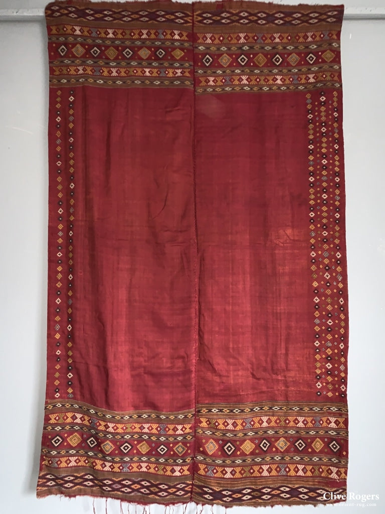 Very Fine Turkmen Silk Shawl Circa 1900 Shawl