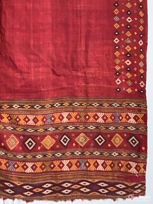Very Fine Turkmen Silk Shawl Circa 1900 Shawl