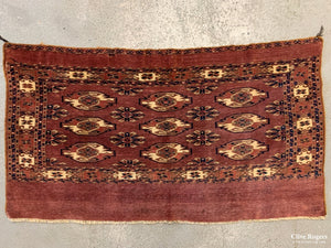 Turkmen Fine Chuval With Kizileyek Gul Bagface Late 19Th Cent Bagface