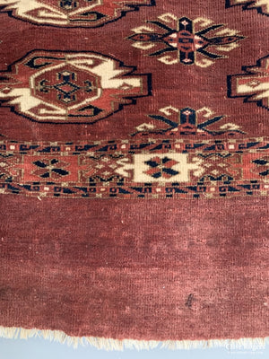 Turkmen Fine Chuval With Kizileyek Gul Bagface Late 19Th Cent Bagface