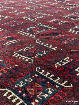 Turkmen Yomut Gul Carpet (324 X 174Cm)