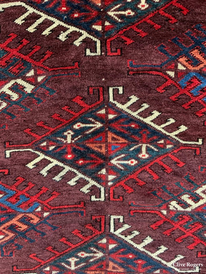 Turkmen Yomut Gul Carpet (324 X 174Cm)