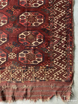 Turkoman Antique Kizikeyek Main Carpet (285 X 192Cm)