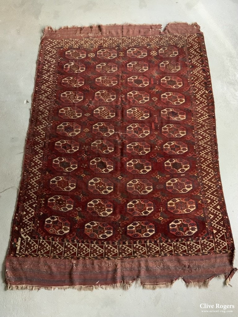 Turkoman Antique Kizikeyek Main Carpet (285 X 192Cm)