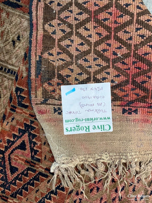 Turkoman Tekke Antique Ensi Rug {Af} ( 155 X 120 Cm) Rug