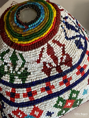 Two Afghan Patan Beaded Caps Possibly Kandahar (2) Mid 20Th Cent Hat
