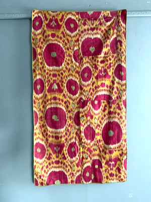 Uzbek silk antique ikat Adras panel (136 x 75cm)