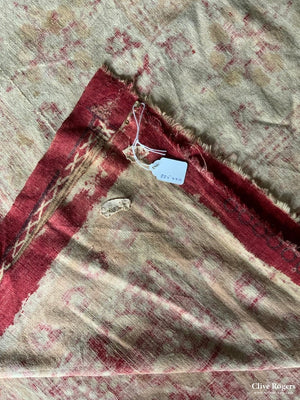 Uzbek Antique Wood Block Print Heavy Cotton (235 X 211Cm)