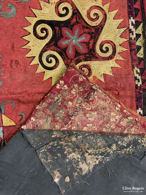 Uzbek Lakai Type Antique Embroidery Late 19Th Cent Embroidery