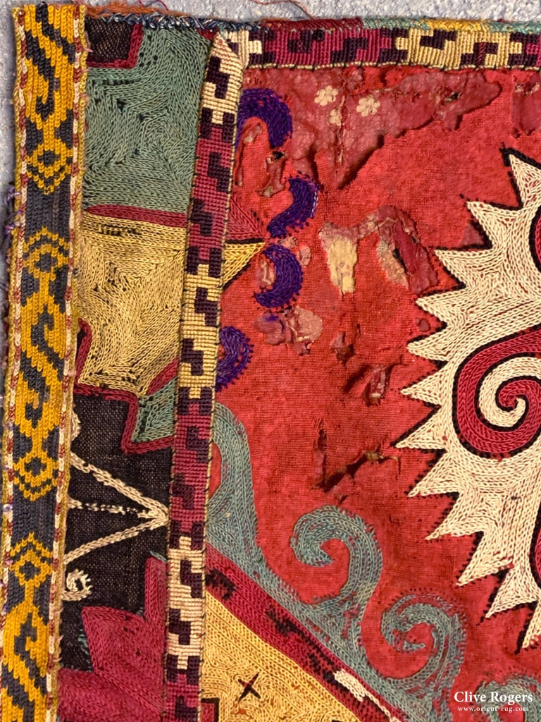 Uzbek Lakai type antique embroidery (102 x 40cm) - Clive Rogers