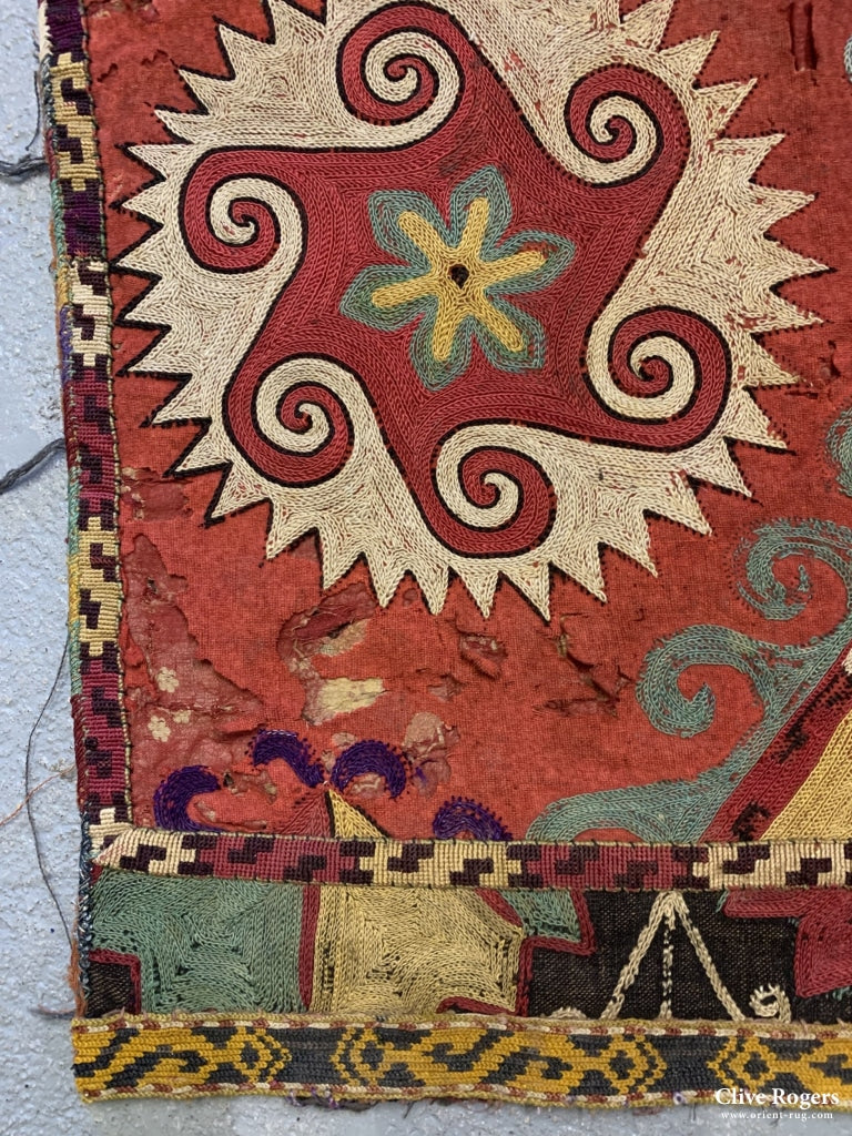 Uzbek Lakai type antique embroidery (102 x 40cm) - Clive Rogers