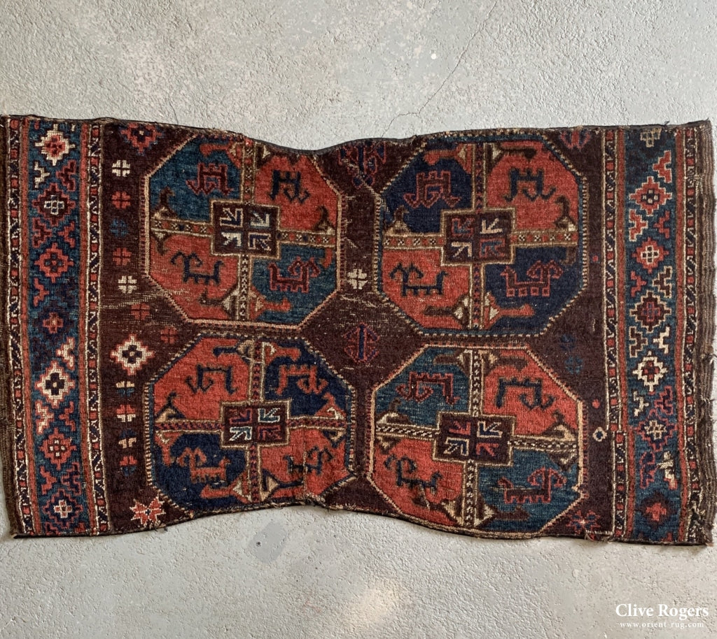 Uzbek Rug Key Uzbek antique nomad rug (78 x 139cm) - Clive Rogers