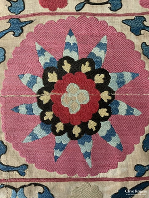 Uzbek Suzani Embroidery Border (238 X 45Cm) Embroidery