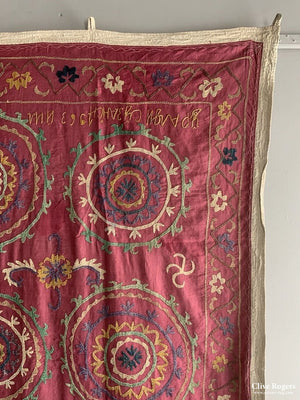 Uzbek Silk Embroidered Suzani (212 X 188Cm)