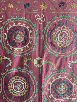 Uzbek Silk Embroidered Suzani (212 X 188Cm)