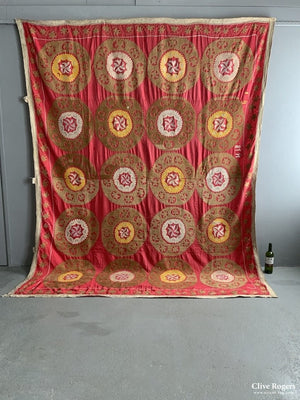 Uzbek Silk Embroidered Suzani (280 X 227Cm)