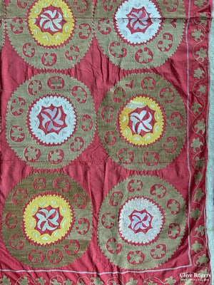 Uzbek Silk Embroidered Suzani (280 X 227Cm)