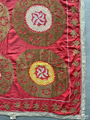 Uzbek Silk Embroidered Suzani (280 X 227Cm)