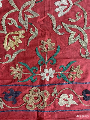 Uzbek Silk Embroidered Suzani (308 X 231Cm)