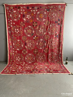 Uzbek Silk Embroidered Suzani (308 X 231Cm)